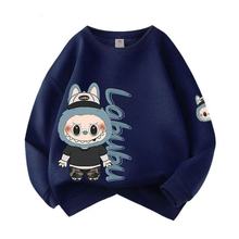 跨境外贸夏季新款卡通印花圆领卫衣男女款可爱宽松百搭上衣外穿