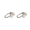 Cute earrings from pearl, ear clips, Korean style, no pierced ears