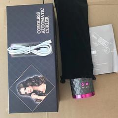 跨境 便攜式usb充電自動捲髮器多功能智能無線液晶懶人捲髮棒廠家