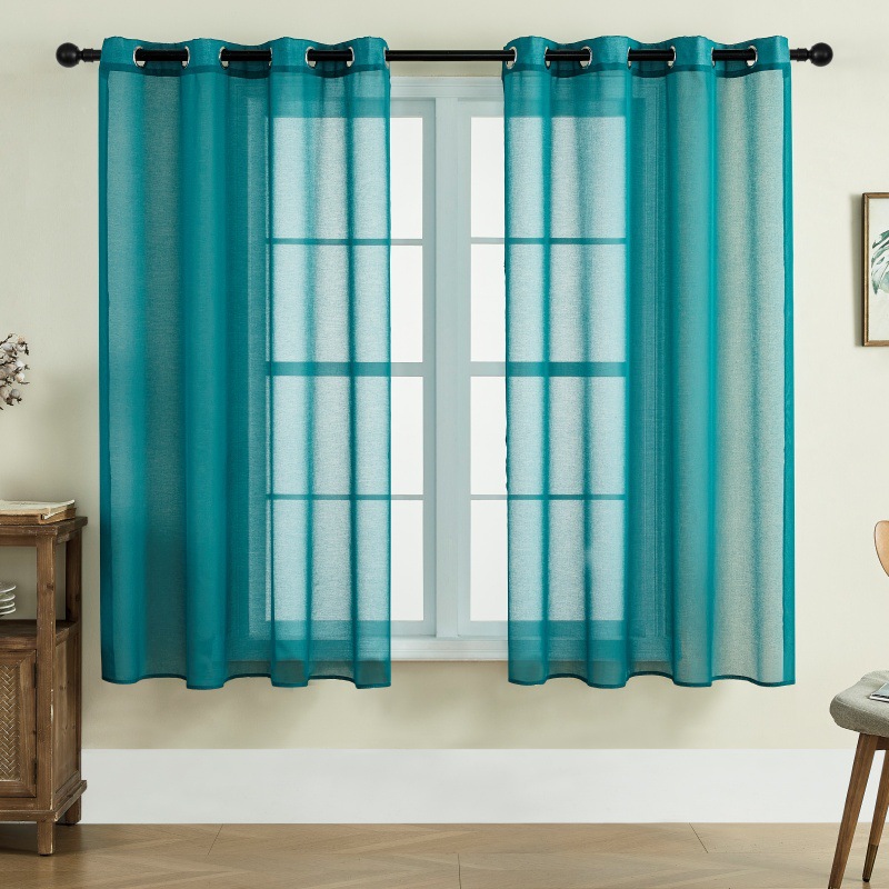 Ventanas transparentes de color sólido Dorry Twill cortinas de lona de dormitorio ventanas flotantes de balcón Amazon comercio exterior productos terminados ventanas al por mayor