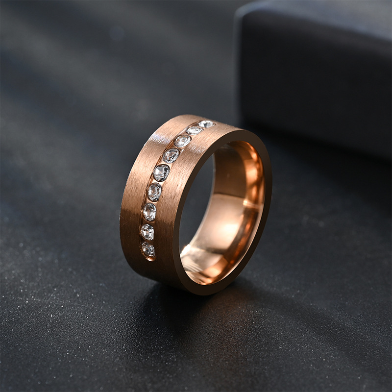 All Seasons Season Men's Gender Inlay Design Vacation Classic Style Solid Color 304 Stainless Steel Inlay Zircon Men's Rings Men Signet Rings