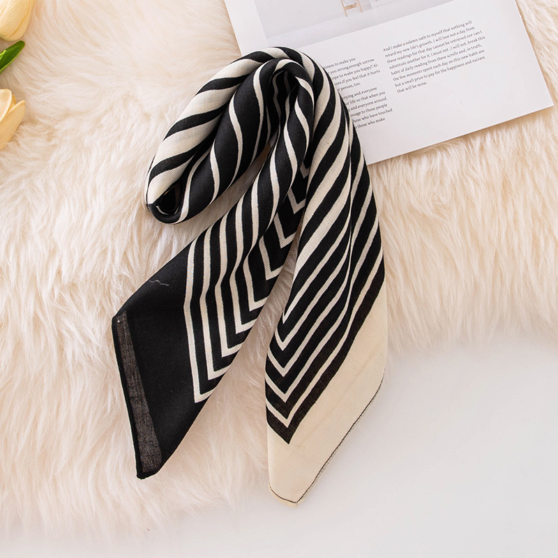 (2개) 70CM 모조 실크 스카프 우아한 패션 하이엔드 다재다능한 기질 통근 실크 스카프 도매