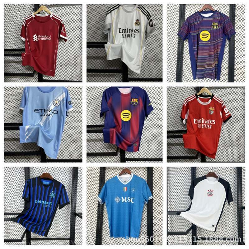 2526 Season Barcelona Real Madrid Tottenham Inter Milan Manchester City Miami Chelsea Liverpool Fans Jersey Football Uniform
