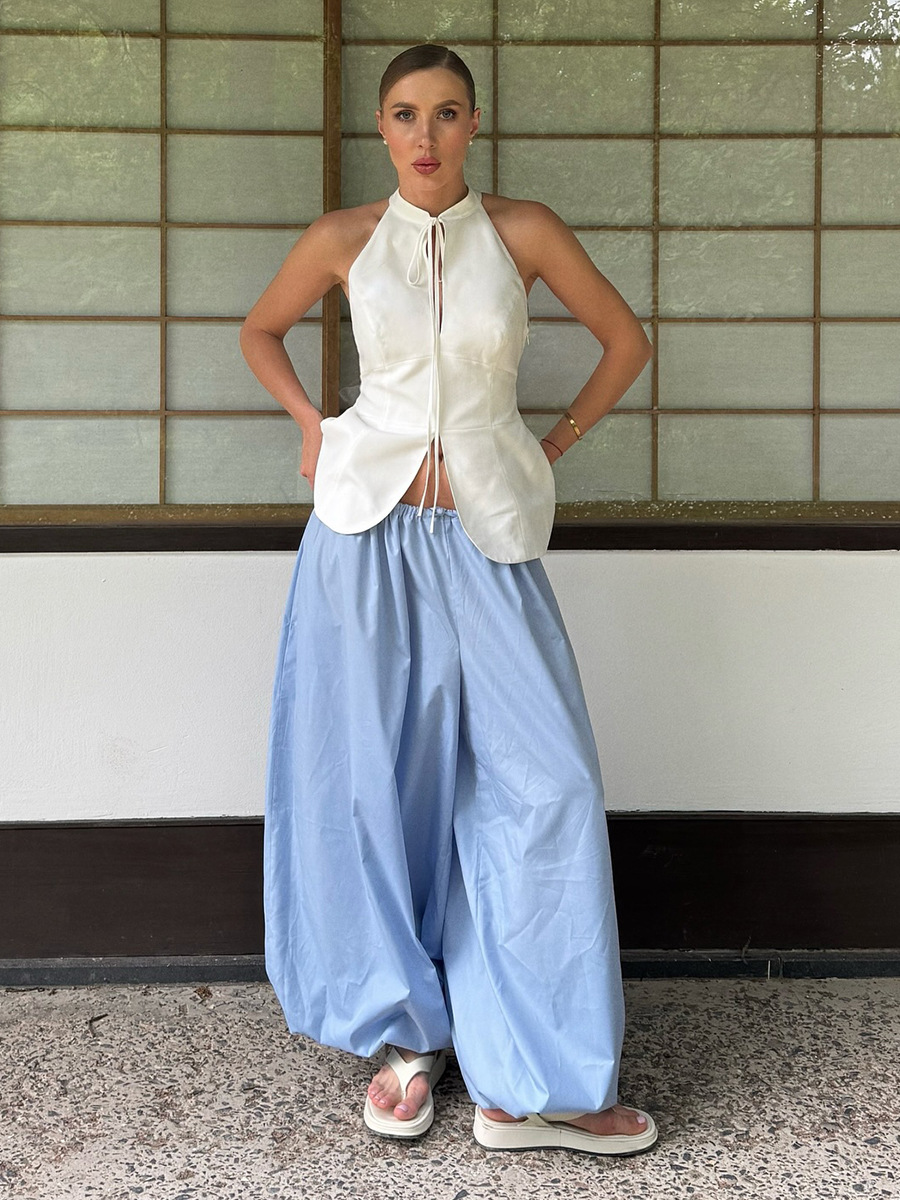 Pantalones Harem de Algodón Puro, Estilo Europeo y Americano, Primavera/Verano 2026, Moda Urbana, Casual, Holgados, de Pierna Ancha, Largos