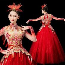 新款龙服春节晚会舞龙开场歌舞古典舞蹈服男女舞台伴舞秧歌服长袖
