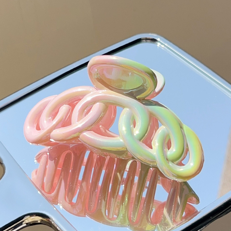 Amazonの新しい電気メッキのカラフルなヘアピン、ホリデースタイルのシェルプルメリアグリッパー、シャーククリップ、クロスボーダーヘアアクセサリー|undefined