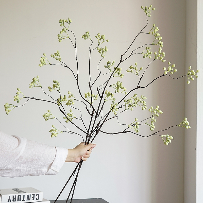 新中式马桑果仿真花假花客厅摆设山归来干花仿生花艺发财果装饰品