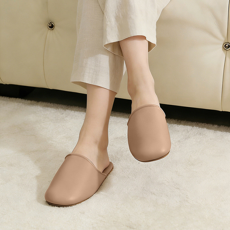 Eco-Friendly Lifestyle Light Luxury Style Four-Season First-Layer Lambskin Couple Slippers Silent Closed-Toe Home Thin-Soled Leather Shoes Sandals Eco-Friendly Lifestyle Light Luxury Style Four-Season First-Layer Lambskin Couple Slippers Silent Closed-Toe Home Thin-Soled Leather Shoes Sandals