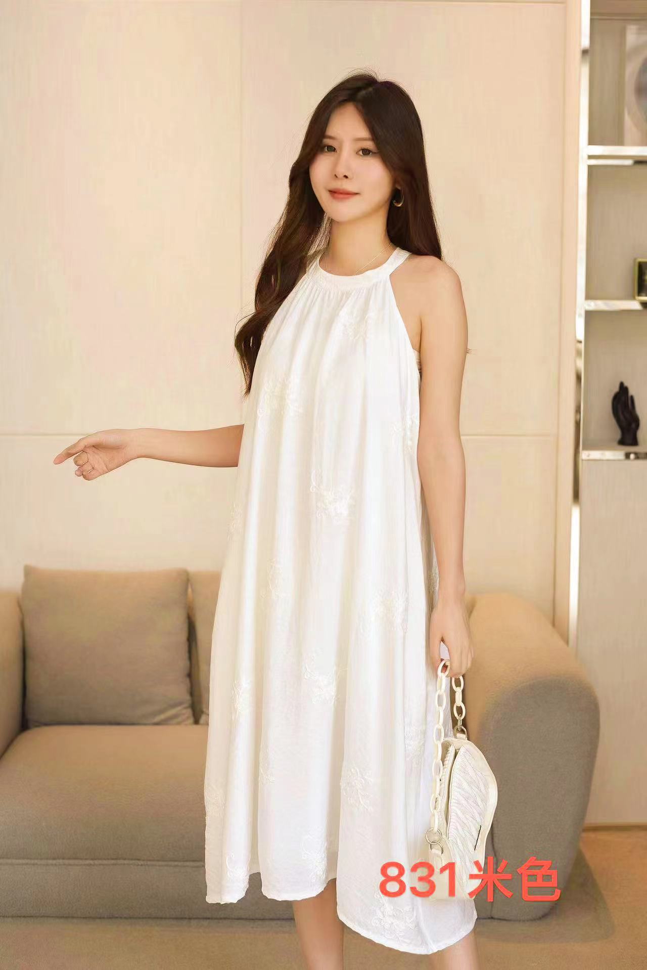 831 면 및 린넨 베이지