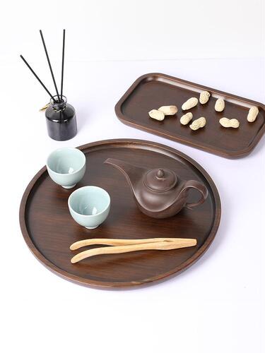 Walnut color tray, rectangular tea tray, dry fruit tray, tea tray, bamboo dry bubble saucer for teacups and tea table