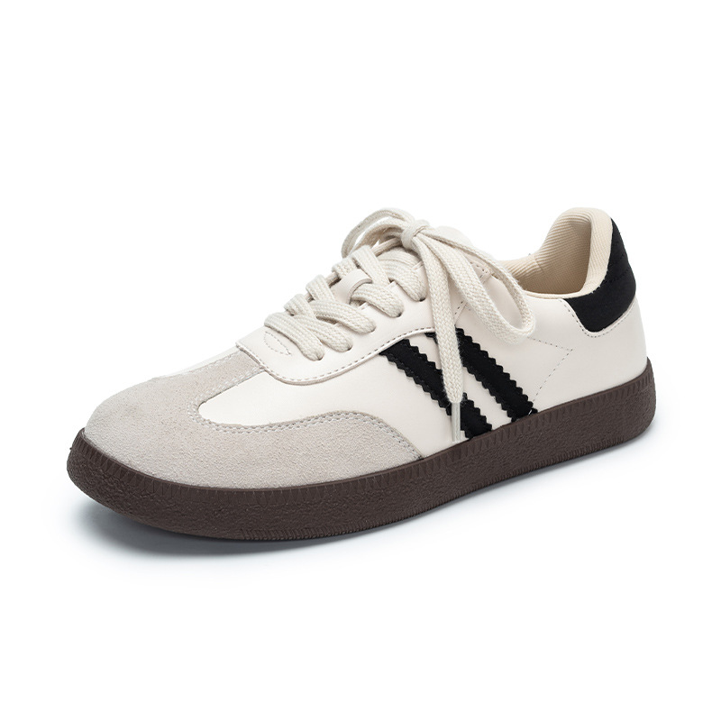 Zapatillas Blancas Deportivas para Mujer De Xun, Estilo Coreano 2025, Suela Gruesa, Cuero Suave, Diseño Color Block, Moda Casual