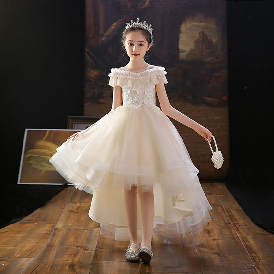 Children's Dress 2025 New Girls' Princess Dress Sweet and Western Style Little Girl's Puffy Piano Costume