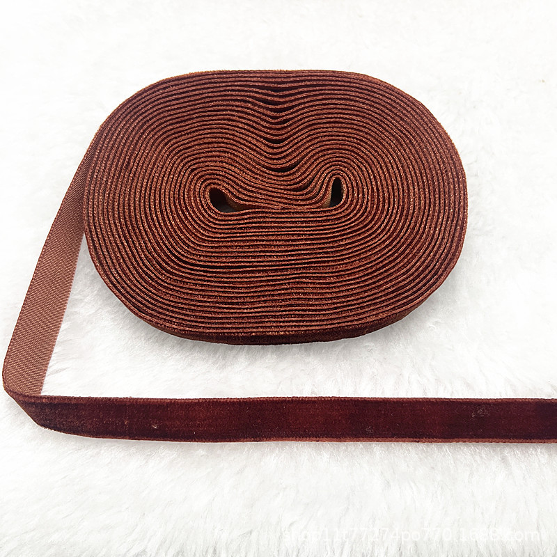 Fabricantes al por mayor 1CM hechos a mano embalaje de regalos de cinta de lana unilateral cinta de cebolla cinta de terciopelo decoración DIY