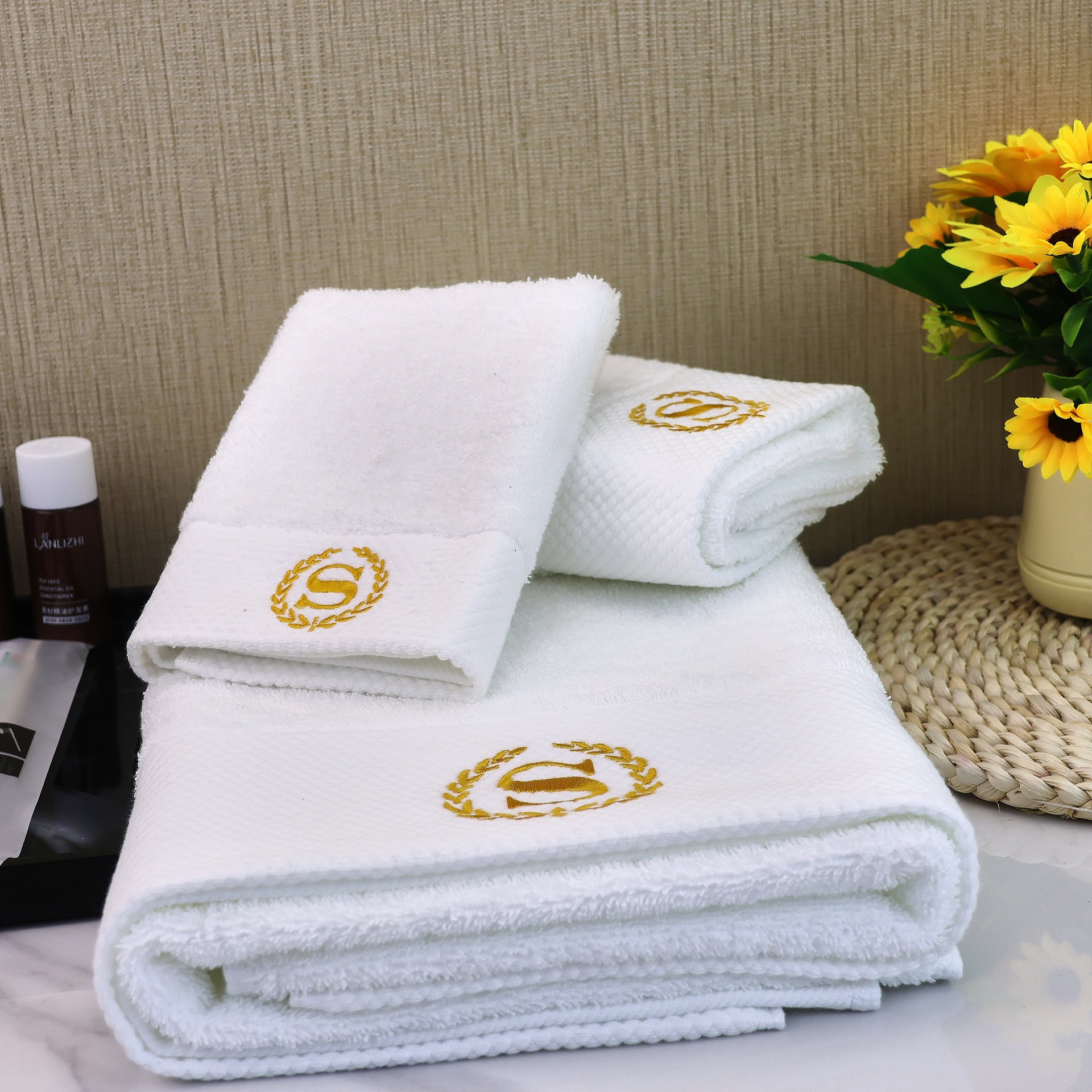 Hotel Towel Ritz-Carlton Towel Five-Star Hotel Towel Pure Cotton Thickened Washable Square Towel High-End Quality