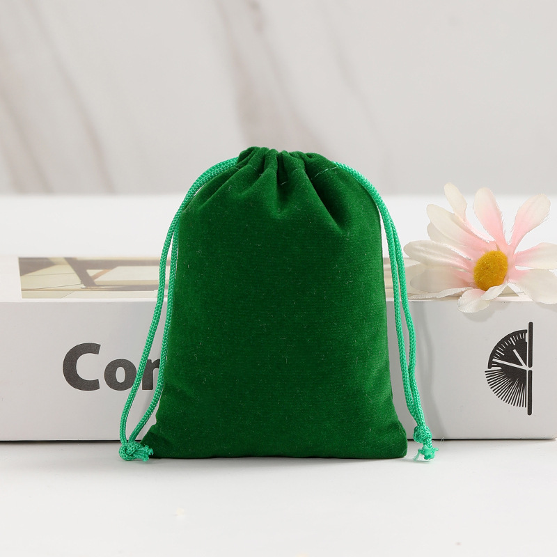 Bolsillo con cordón de franela, bolso de franela de joyería con cordón, bolso de tela de joyería de terciopelo, bolso de franela Lisi, bolso de almacenamiento de franela