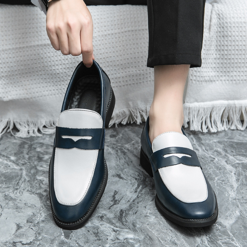 Zapatos de cuero de hombre de gran tamaño, estilo británico coreano, zapatos de cuero casuales, zapatos de boda retro europeos y estadounidenses. image 5