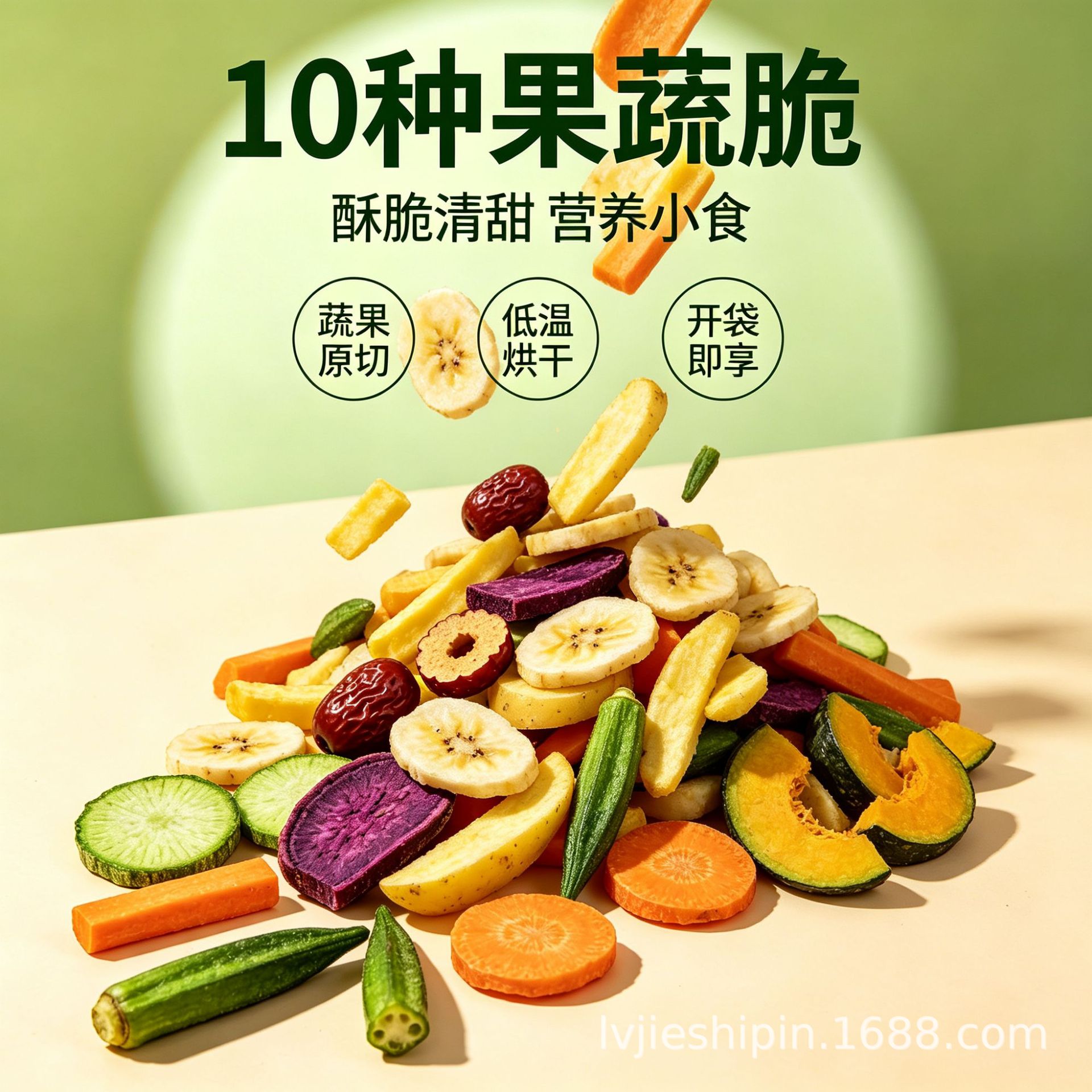 综合果蔬脆什锦脆片混合果蔬干脱水蔬菜干即食零食厂家直销代发