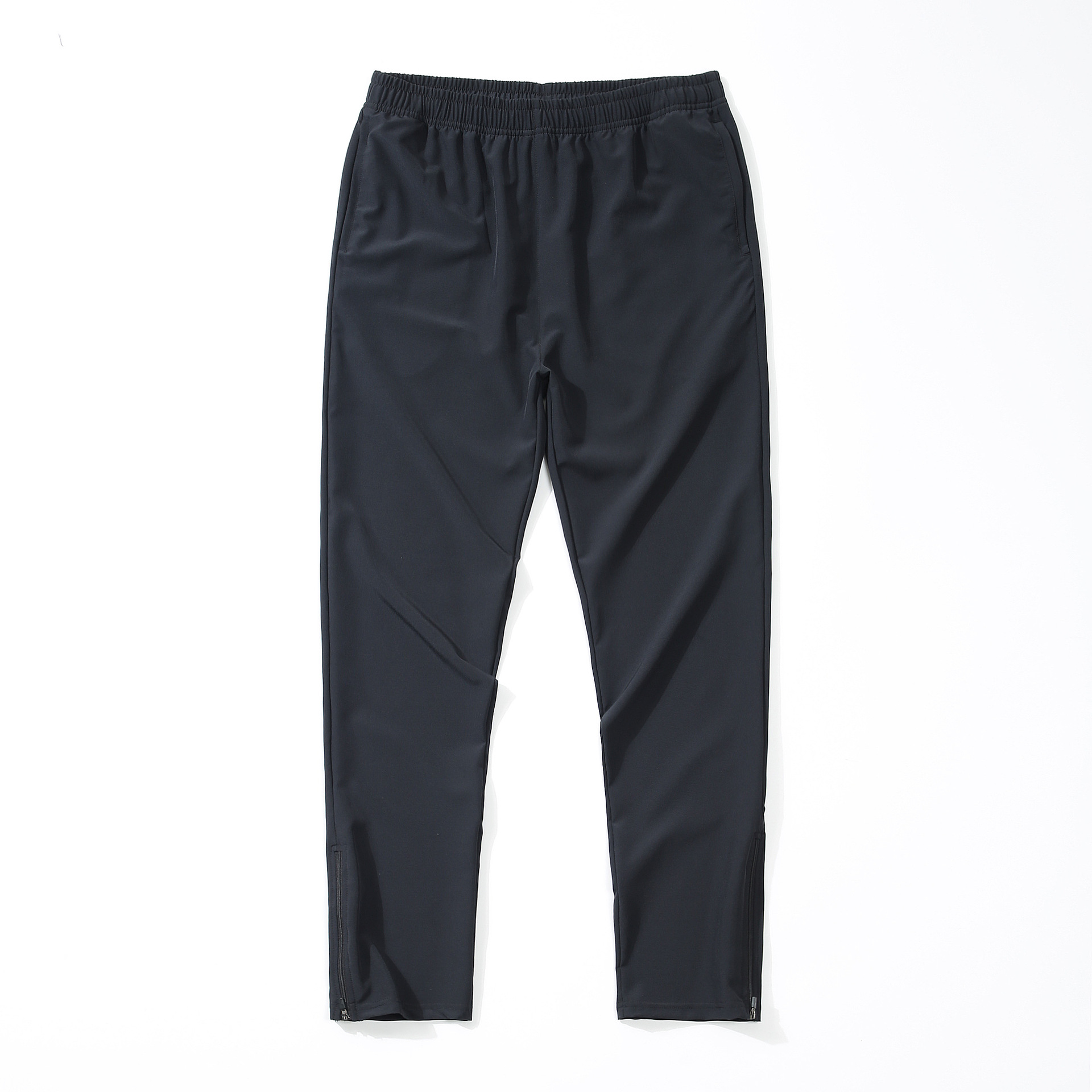 Men's lightweight black sports pants detail