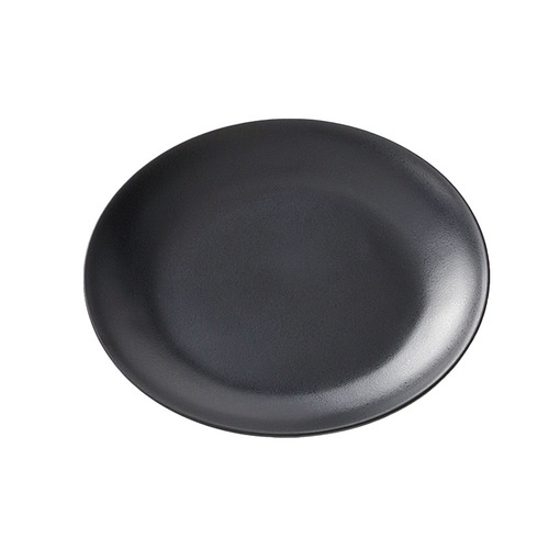 Black Melamine Plate Hot Pot Grilling Restaurant Stir-Fry Plate Bone Plate Imitation Porcelain Plastic Round Plate Cover Fried Rice Plate Business Dining Utensils
