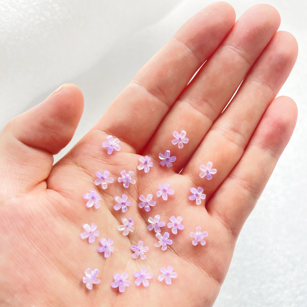 S-190-7mm 보라색 다섯 꽃잎 꽃