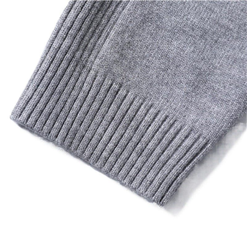 Осенне-Зимний новый повседневный мужской однотонный пуловер, свитер, Мужской Повседневный свитер с высоким воротником для внешней торговли, трансграничный свитер