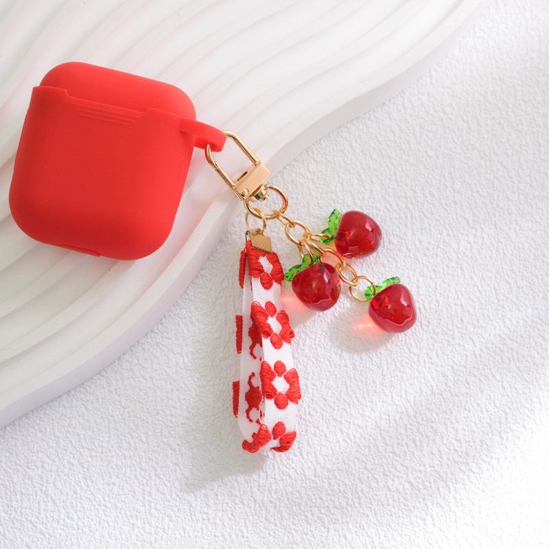 15g Weight Bag Pendant, Keychain Classification 1 Piece Quantity Daily Occasion Acrylic Material Apple, Strawberry Pattern Cute, Sweet Style 1 Piece Cute Sweet Apple Strawberry Acrylic Bag Pendant Keychain 3