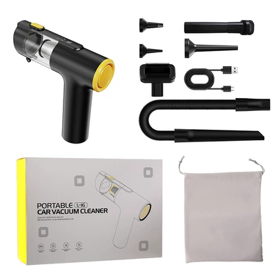 Cross-Border Wireless Car Vacuum Cleaner, Tozsoranlar - handy-car-vacuum-cleaner-stainless-steel-filter-element-black-and-yellow