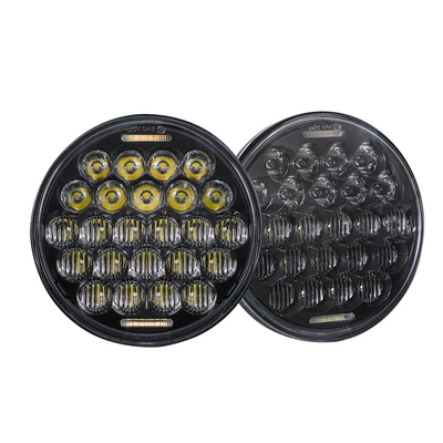 5.75inch Motorcycle Front Headlight 5D 75W 5.7inch Harley Motorcycle Modified LED Front Headlight (Motorcycle headlights, headlights) - black-575inch-round-lamp-single-pack