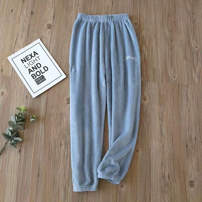 Двусторонние бархатные зимние брюки, теплые, one size (80–145 фунтов), без карманов