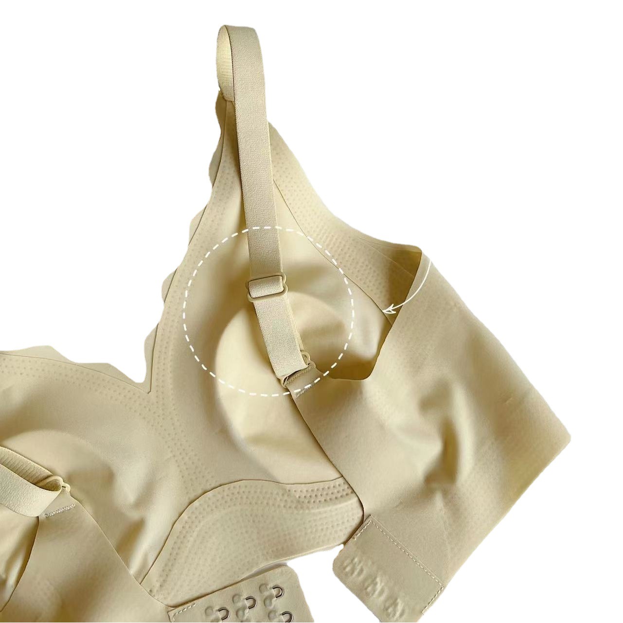 Orejas de conejo Xiaolanghua cristal taza grande pecho pequeña ropa interior sin costuras ligero cómodo transpirable sensación fresca Correa sujetador para las mujeres