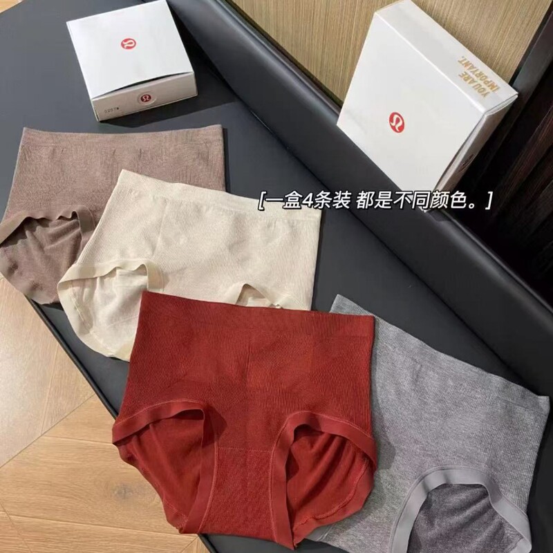Lulu Women's High-Waisted Underwear Autumn and Winter Style Butt-Lifting Shapewear Tummy Control Body Shaping Red Triangle Panties for the New Year Lulu Women's High-Waisted Underwear Autumn and Winter Style Butt-Lifting Shapewear Tummy Control Body Shaping Red Triangle Panties for the New Year
