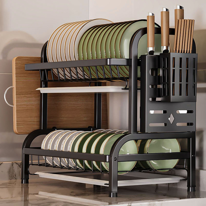 Kitchen Storage Rack Dish Storage Rack Household Bowl and Chopsticks Storage Box Cupboard Multi-layer Dish Rack Drain Rack