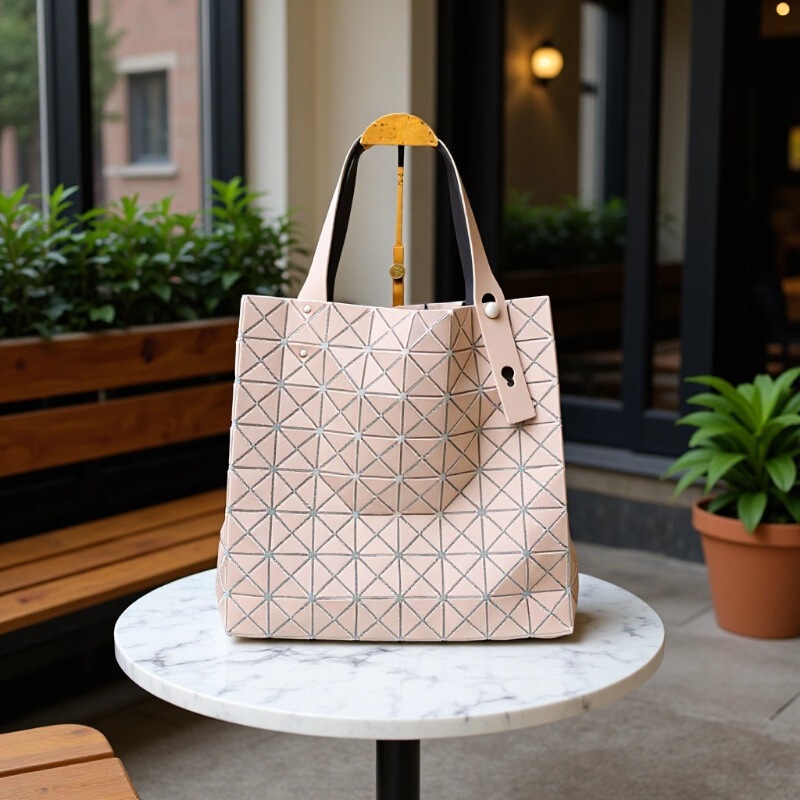 Japanese Original 8-Gig Platinum Large Square Box Single Shoulder Handbag Large Capacity Women's Computer Bag Commuter Tote Mummy Bag