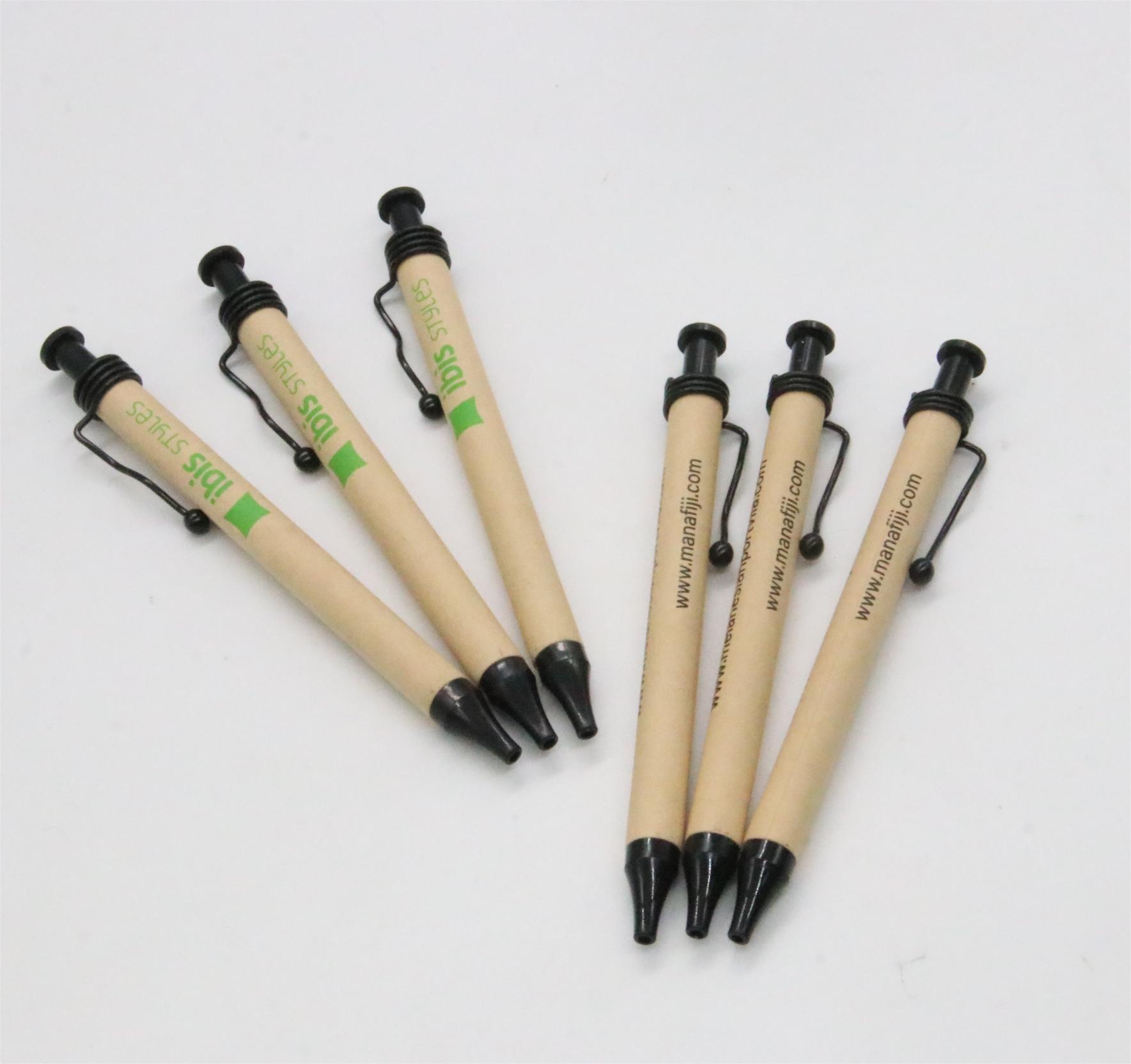 Protección del medio ambiente al por mayor bolígrafo tubo de papel pluma láser logo en stock publicidad superventas caliente-venta