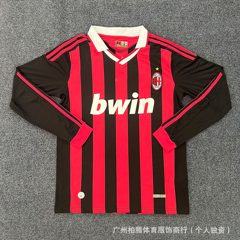 adidas x AC Milan Retro 2006/07 Home Long Sleeve Jersey Red/Black