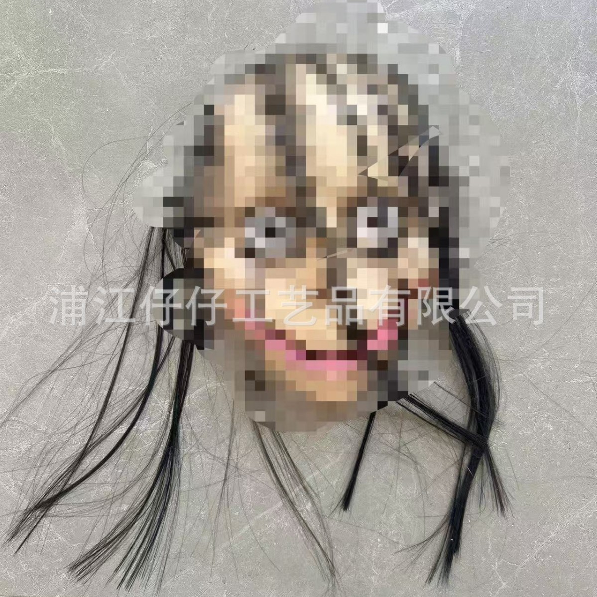 歆伈万圣节新款恐怖长头发头套面具化妆舞会整厂家人女鬼搞怪面具