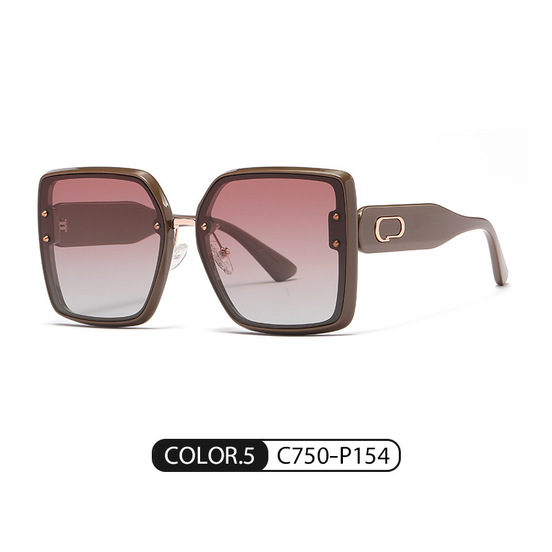 Gafas de sol nuevas en stock, gafas de sol polarizadas con montura cuadrada a la moda TJ715, gafas de sol TR ultraligeras de estilo urbano de celebridades de internet europeas y americanas