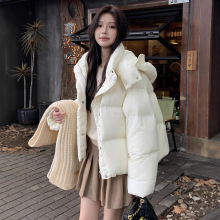 泡芙短款羽绒服女冬季新款小个子温柔风设计感韩版宽松面包服外套