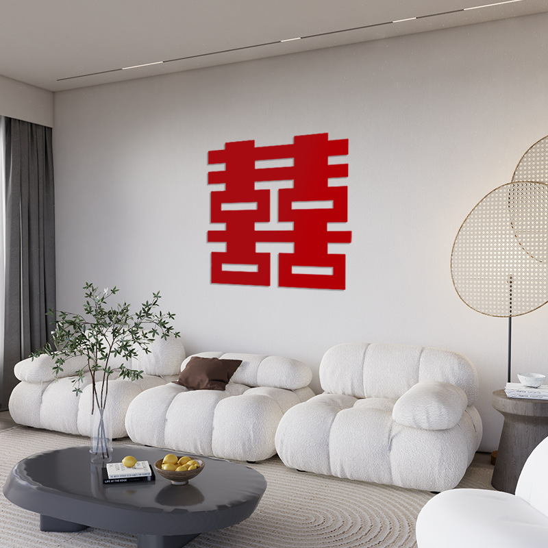 Tejido no tejido festivo conjunto de bodas decoración de la sala de estar dormitorio puerta de fondo de boda pegatinas de bodas