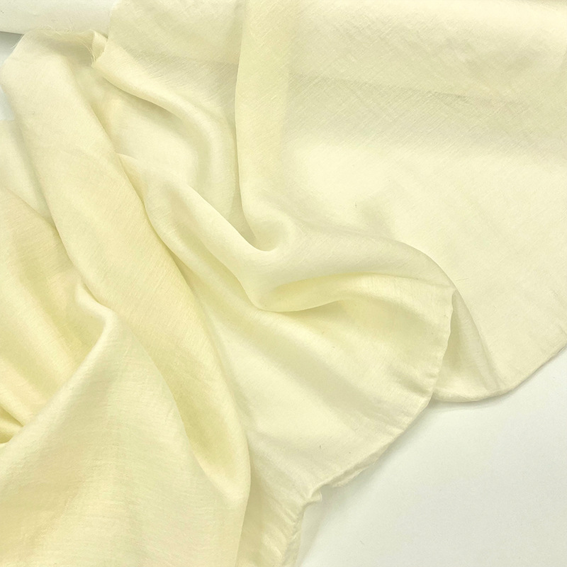 微透米杏色雾面柔软亲肤天丝麻面料 汉服古装长裙布料A