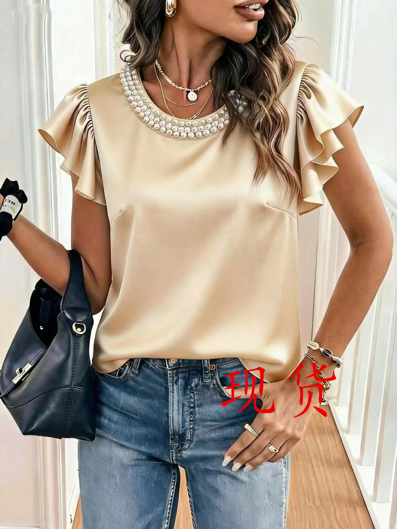 summer solid elegant T-shirt