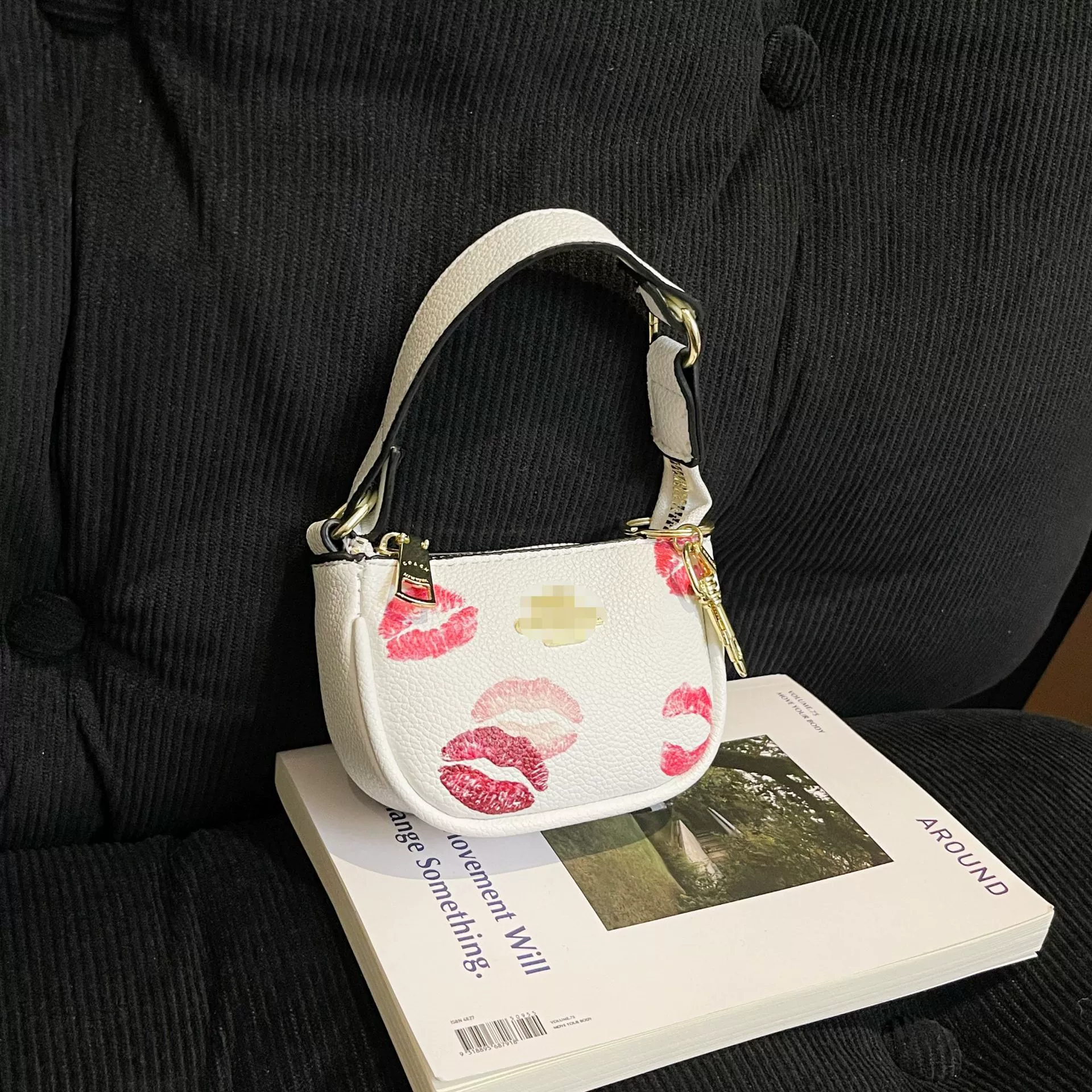 Bag, design keychain, cute wallet, European style