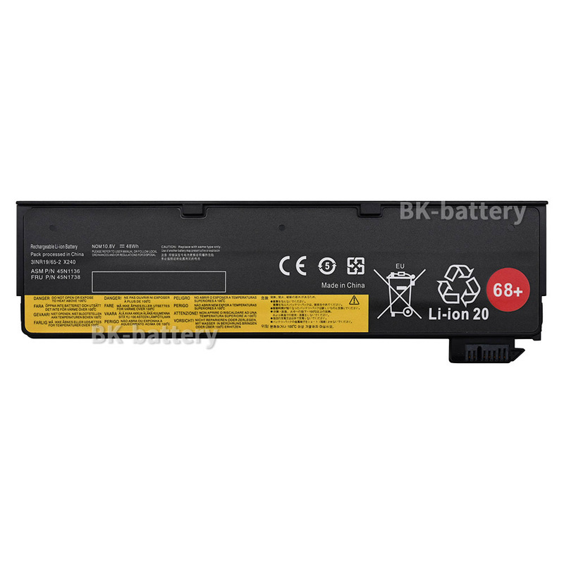 Suitable for New Lenovo X240 X250 X260 T440 T460 L450 6-Cell 68+ Computer Battery
