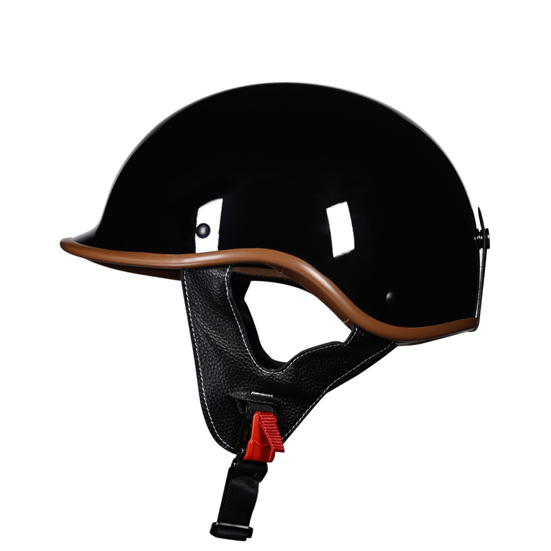 3C certificado casco de la motocicleta eléctrica de los hombres y las mujeres medio casco Retro Pedal casco de la motocicleta Cuatro Estaciones