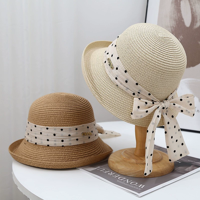Лук с шляпой и карнизом Летняя шляпа в горшке свернутый купол соломенная шляпа на открытом воздухе дикие солнцезащитные шляпы для оптовой продажи