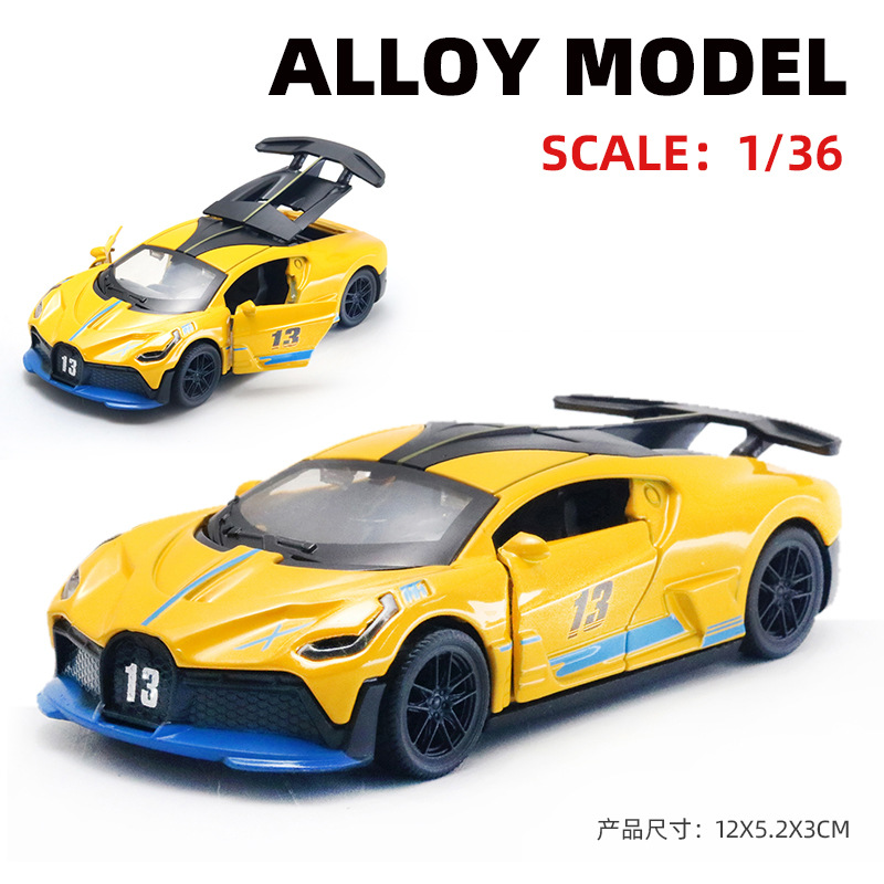 Juguetes de aleación de alta calidad para niños versión de pista modelo de coche deportivo 1: 36 bolsa de coche de puerta abierta