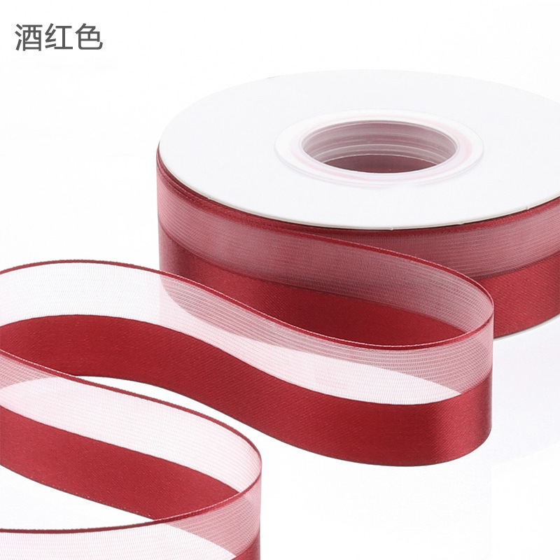 Huaxi medio satén medio satén de seda cinta floral empaque diy regalo cinta floral material de envoltura floral