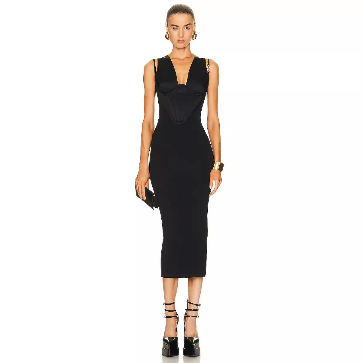 Sexy long fashionable elegant elastic bandage sleevless