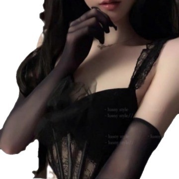 Calze in seta sexy e guanti da sposa trasparenti eleganti_voghion.com