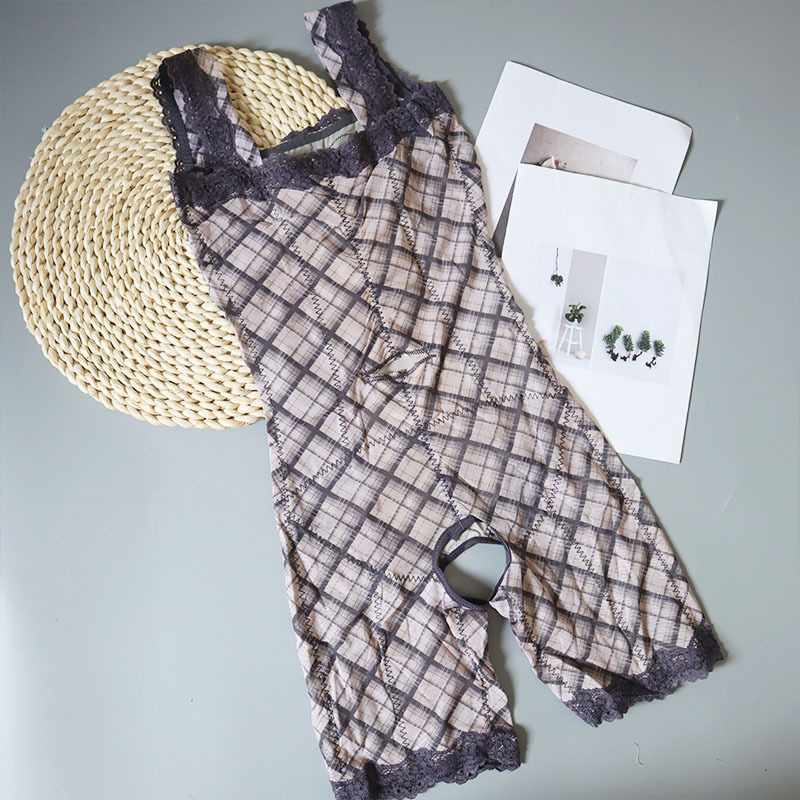 三角塑身连体衣排扣吊带薄款提花收腹塑身托胸提臀束腰